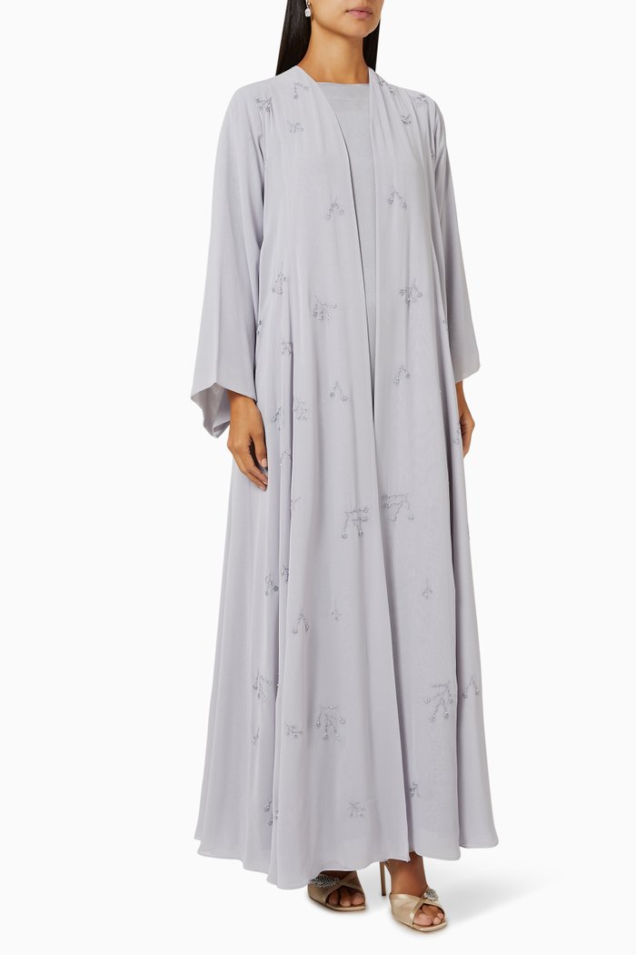 

3-piece Abaya Set in Chiffon, Blue