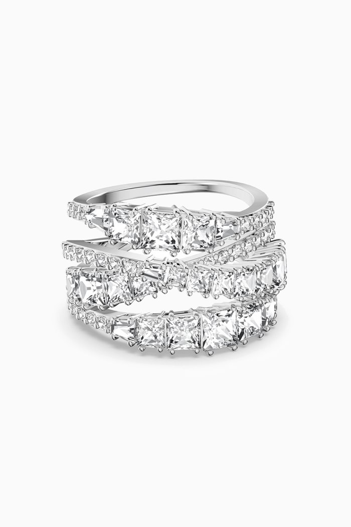 

Twist Zirconia Wrap Ring, Silver