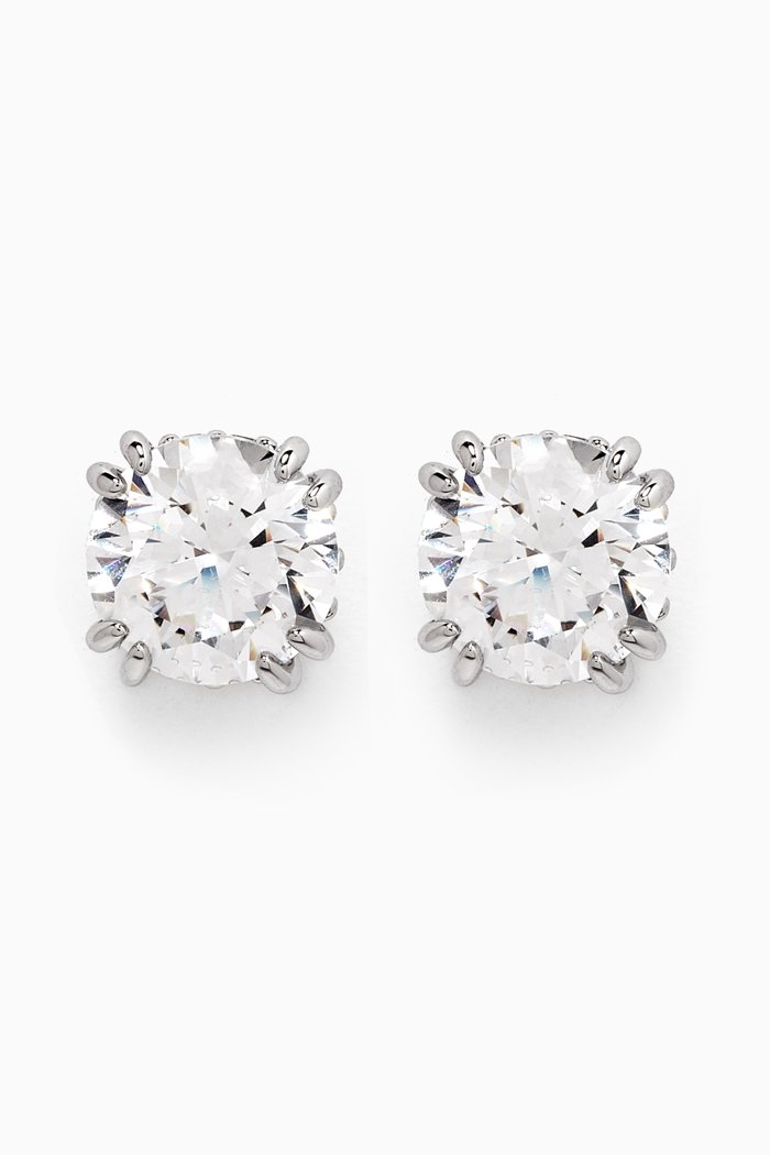 

Constella Crystal Stud Earrings in Rhodium-plated Metal, Silver