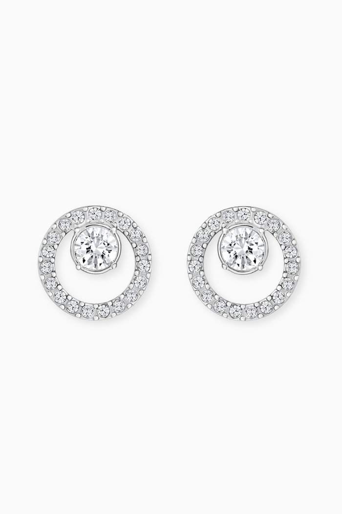 

Creativity Crystal Stud Earrings in Rhodium-plated Metal, Silver