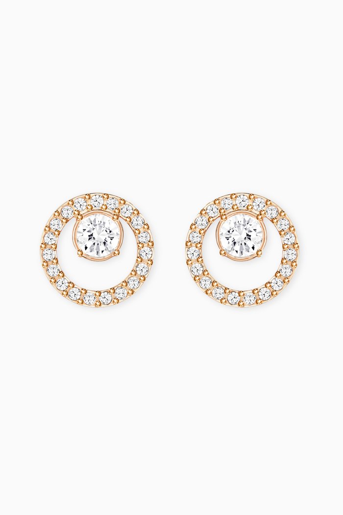 

Creativity Crystal Stud Earrings in Rose Gold-plated Metal