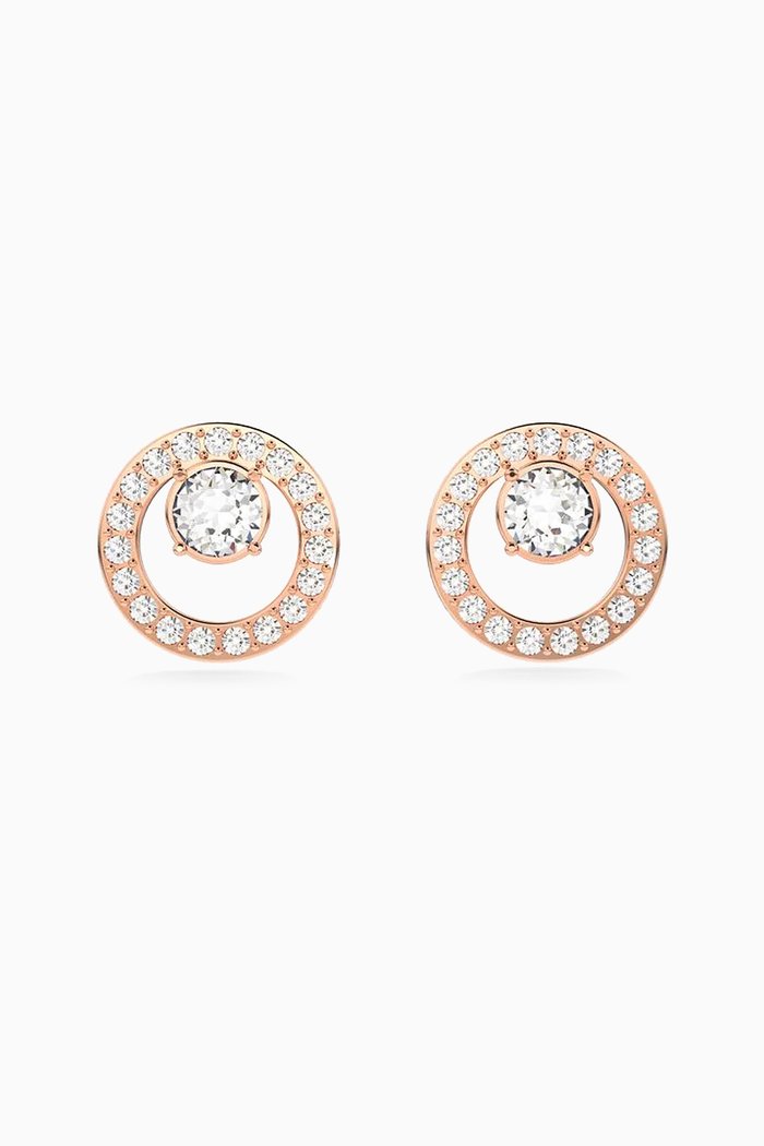 

Creativity Crystal Stud Earrings in Rose Gold-plated Metal