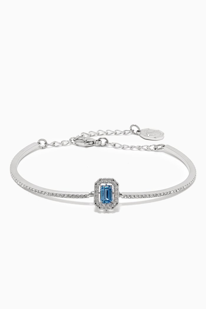 

Millenia Crystal Bangle in Rhodium-plated Metal, Silver