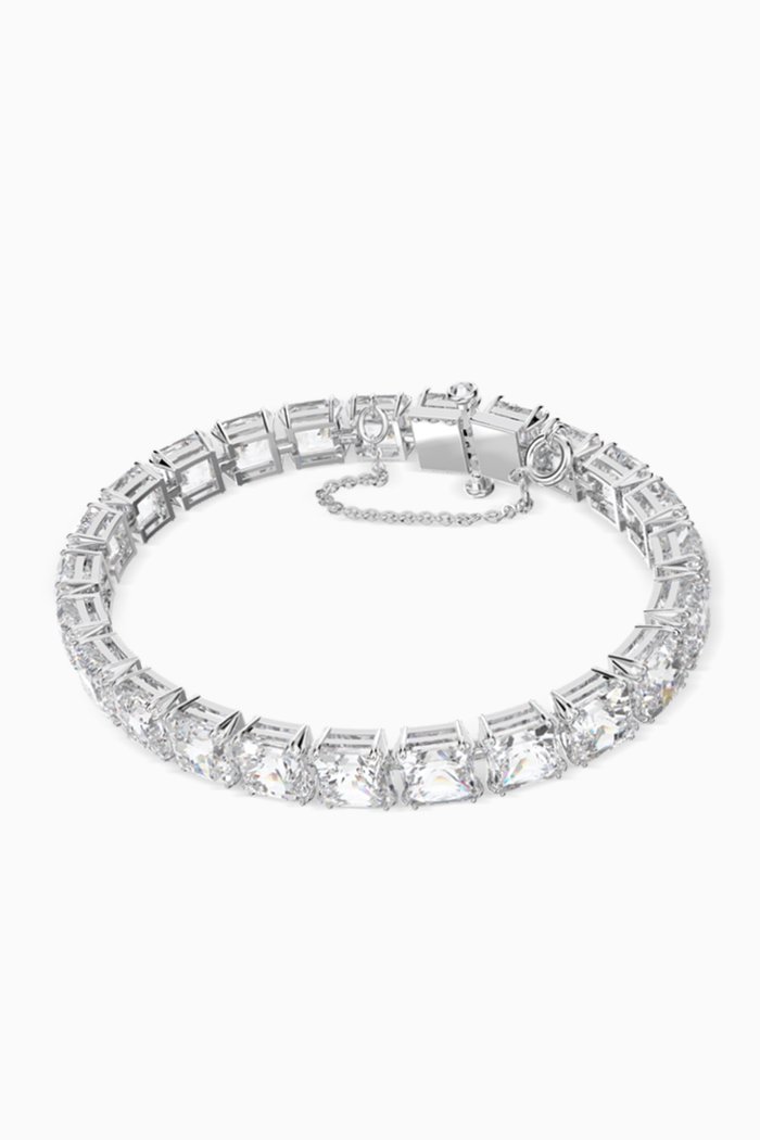 

Millenia Crystal Bracelet in Rhodium-plated Metal, Silver
