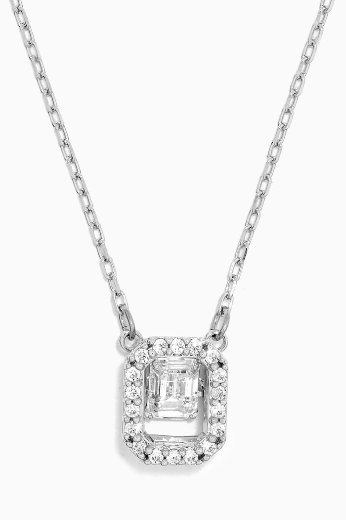 

Millenia Crystal Necklace in Rhodium-plated Metal, Silver