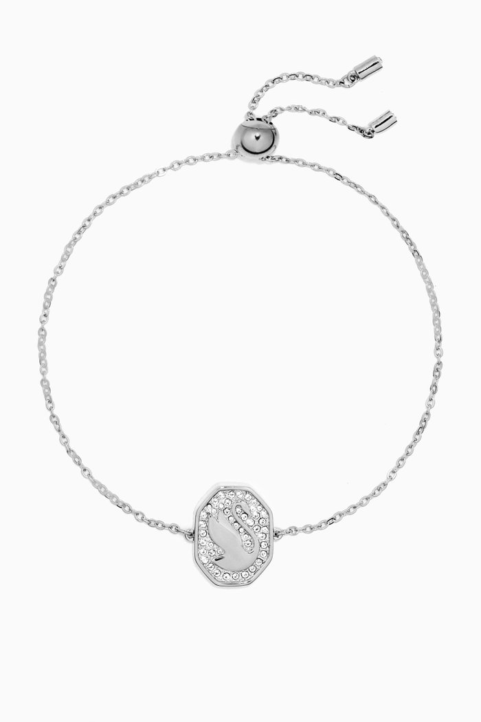 

Signum Crystal Bracelet in Rhodium-plated Metal, Silver