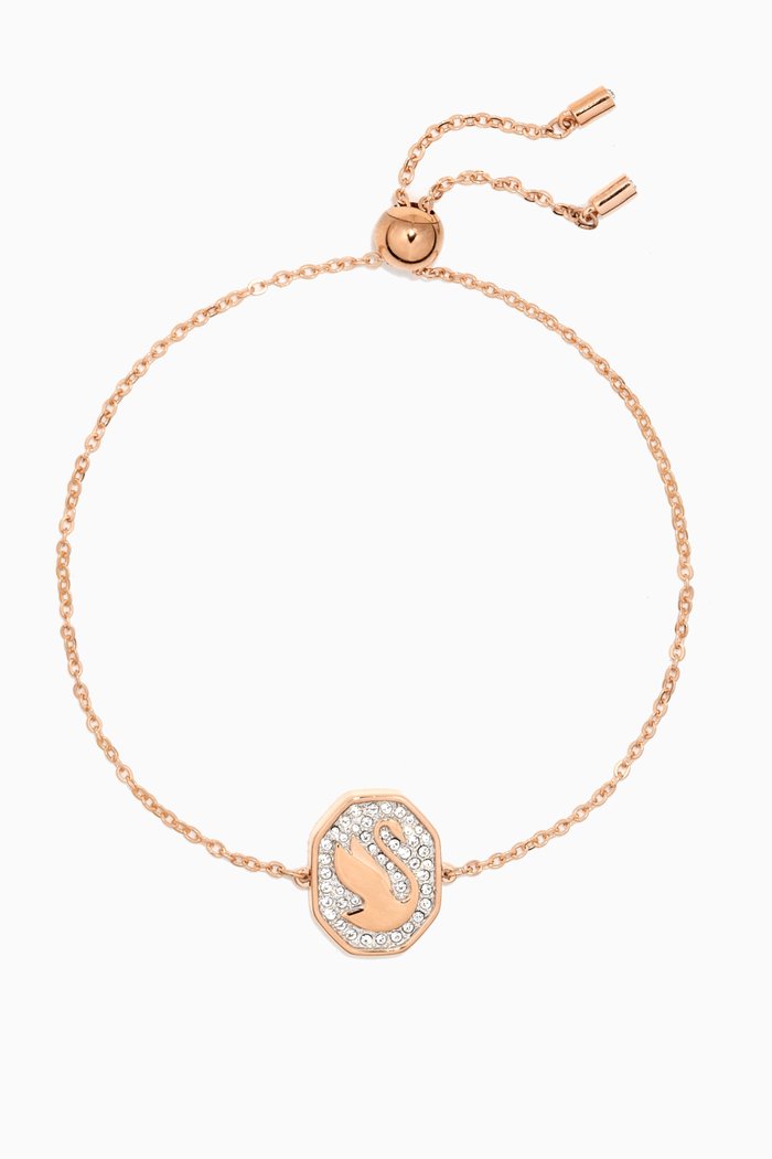 Signum Crystal Bracelet in Rose Gold-plated Metal