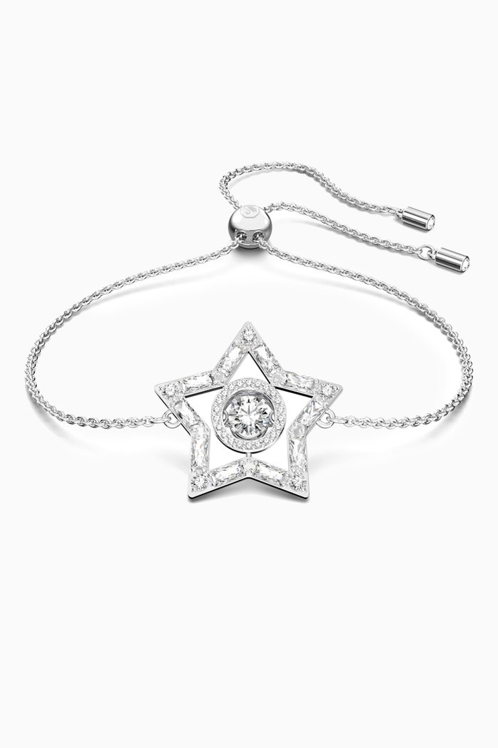 

Stella Crystal Bracelet in Rhodium-plated Metal, Silver