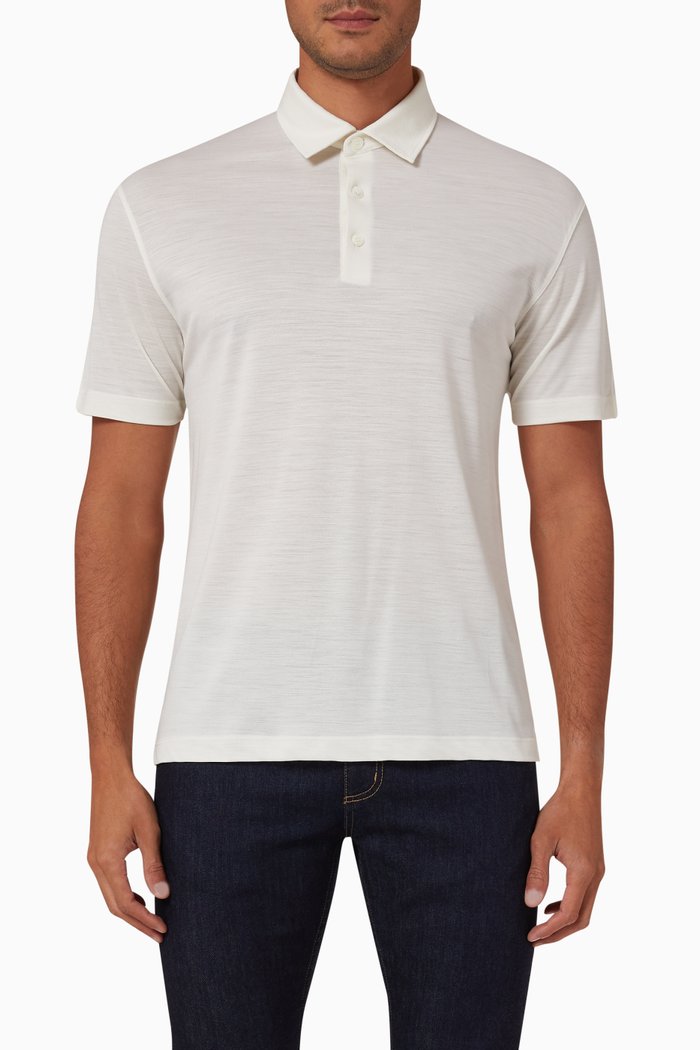 

High Performance™ Polo Shirt in Wool, Neutral