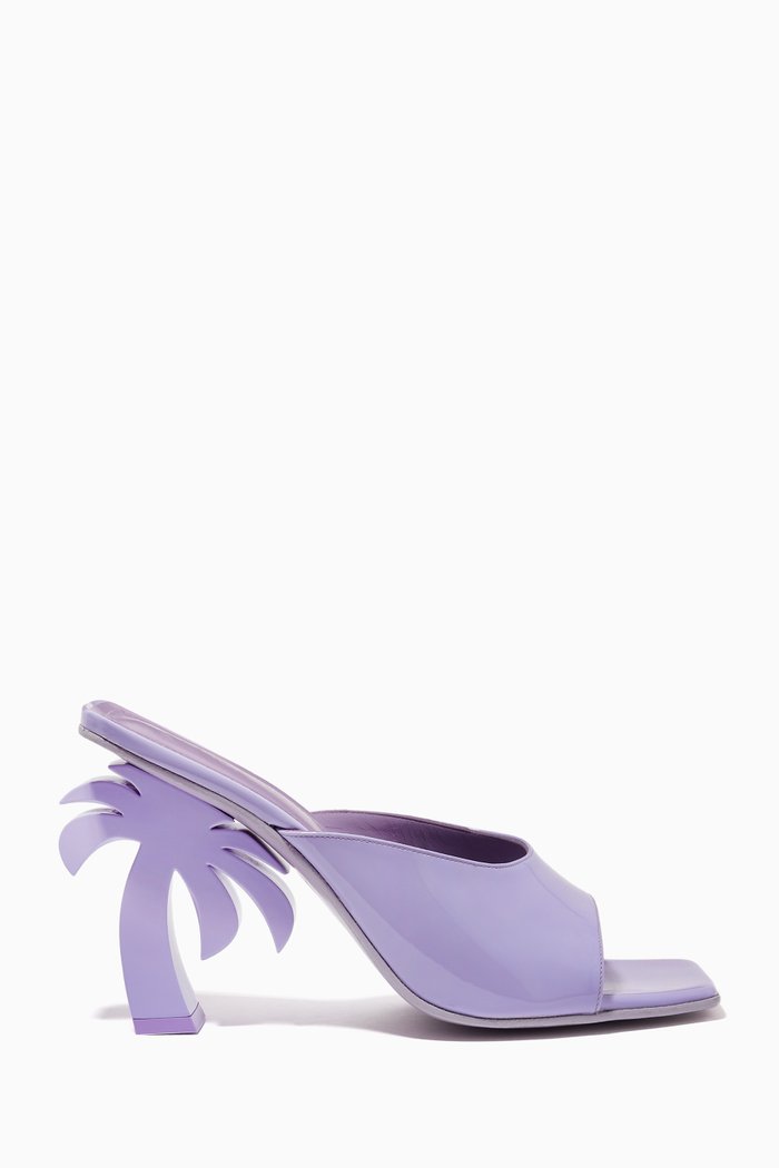 

Palm Heel Mules in Patent Leather, Purple