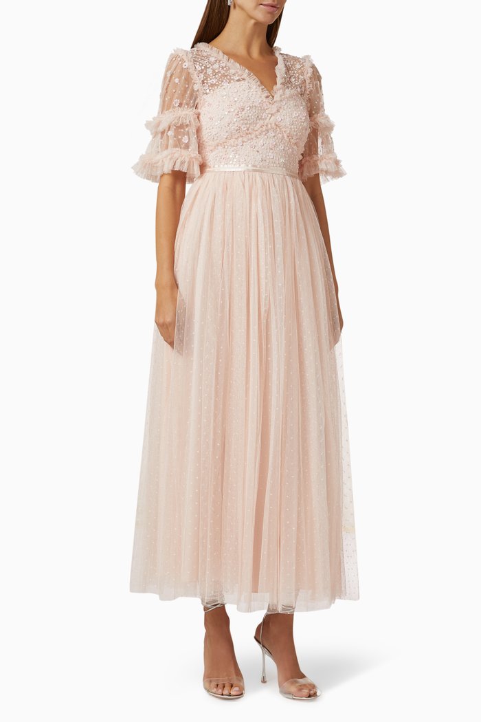 

Maybelle Sequin-embellished Gown in Tulle, Pink
