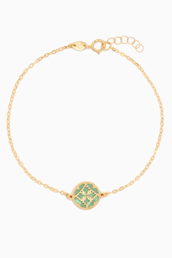 

Amelia Versailles Double-sided Mother-of-pearl Bracelet in 18kt Gold, Yellow