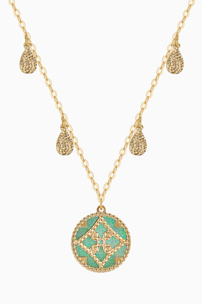 

Amelia Versailles Double-sided Pendant Necklace in 18kt Gold, Yellow