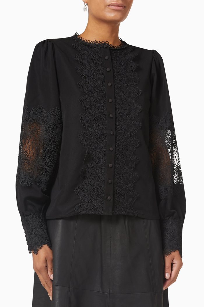 

Yassolara Shirt in Viscose Blend, Black