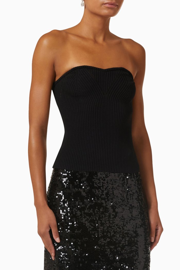 

Yaselina Tube Top in Knit, Black