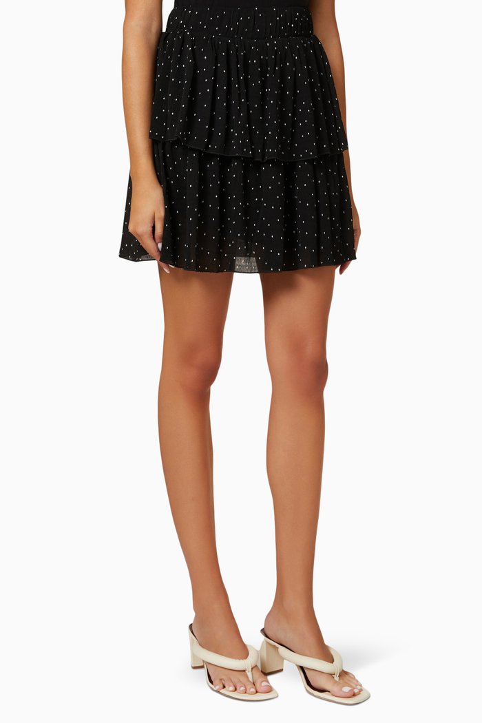 

Yasmiggo Mini Skirt in Recycled Polyester, Black