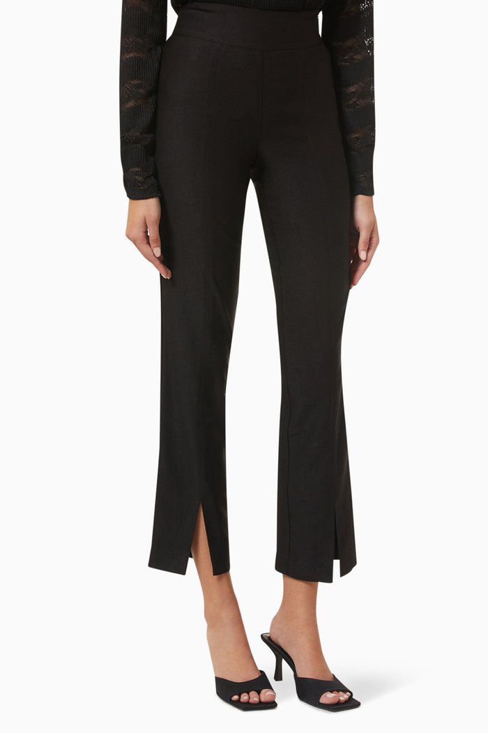 

Yasmyra Ankle-length Pants in Viscose-blend, Black