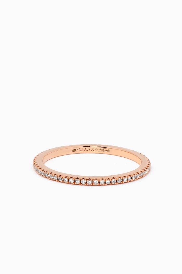 

Classic Diamond Band Ring in 18kt Rose Gold