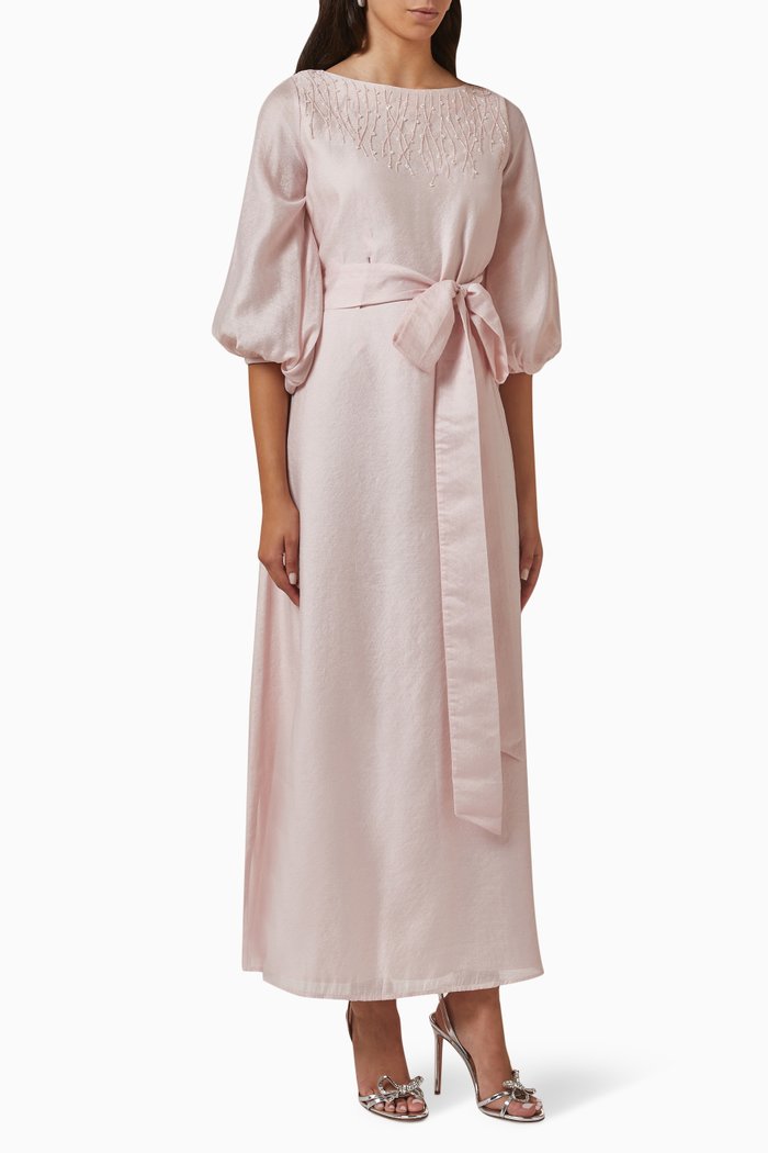 Bead-embellished Dress, Pink