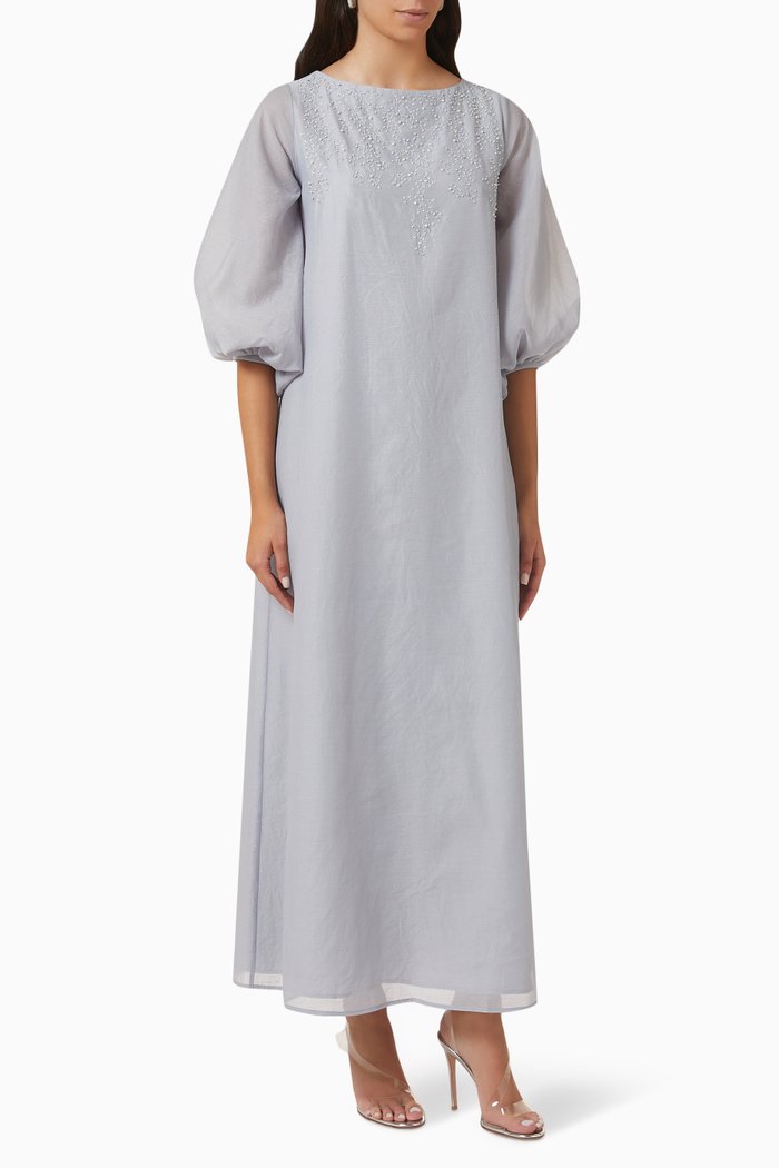 

Bead-embellished Dress, Silver