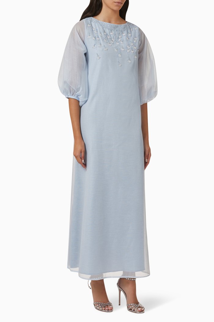 

Bead-embellished Dress, Blue