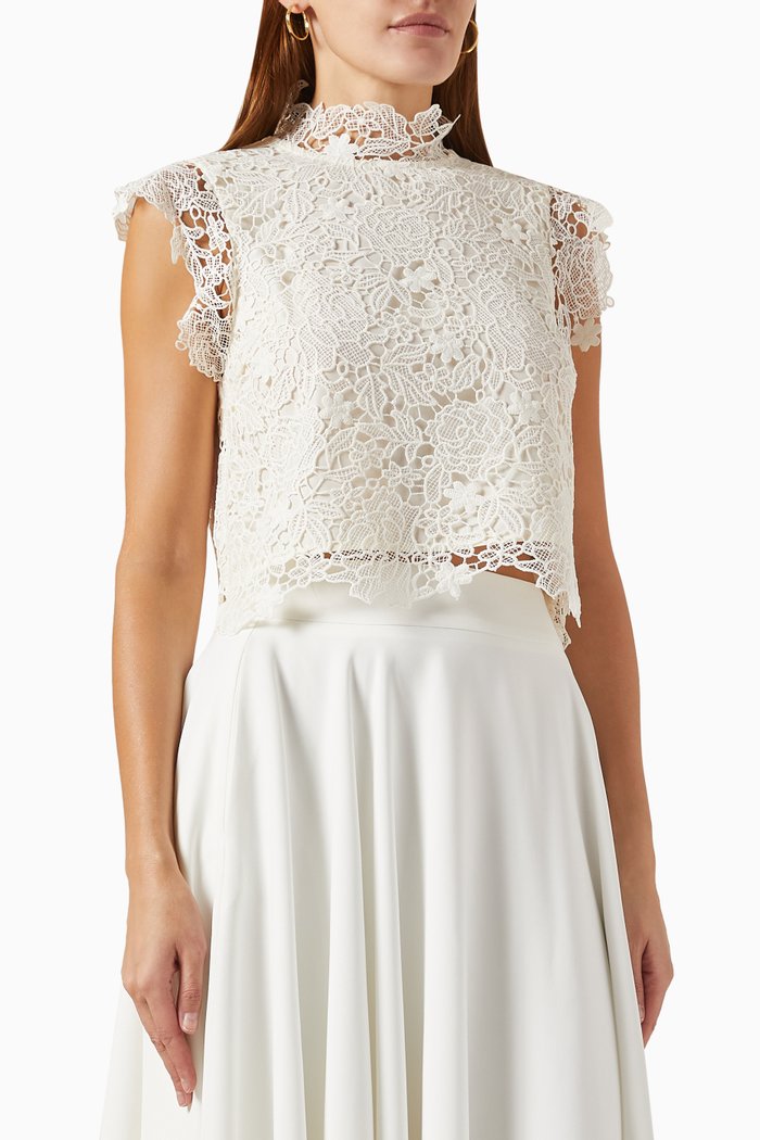 

Yasgina Top in Lace, Neutral