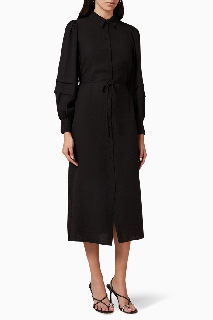 

Yaswillo Midi dress in Sustainable Viscose Blend, Black