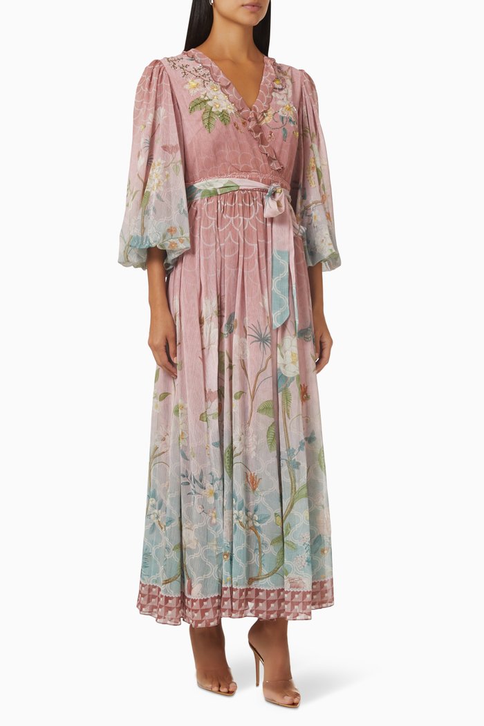 

Desert Rose Maxi Dress in Viscose, Pink