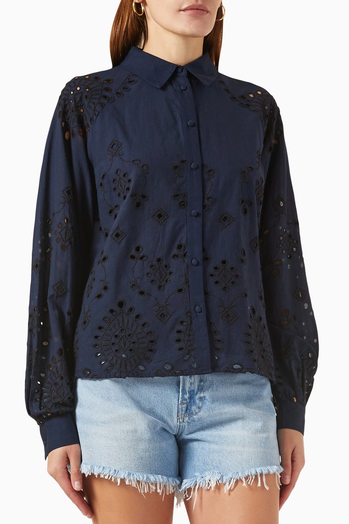 

Yasoma Shirt in Cotton, Blue