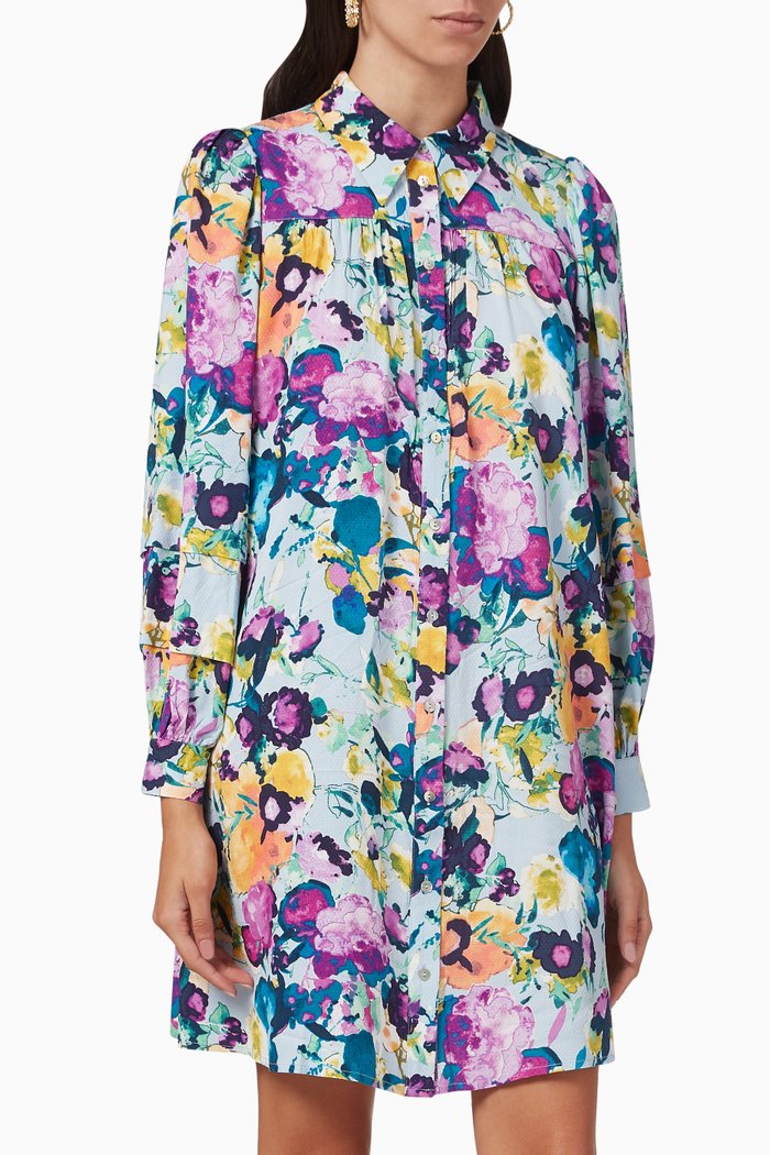 

Annina Shirt Dress in Viscose, Multicolour