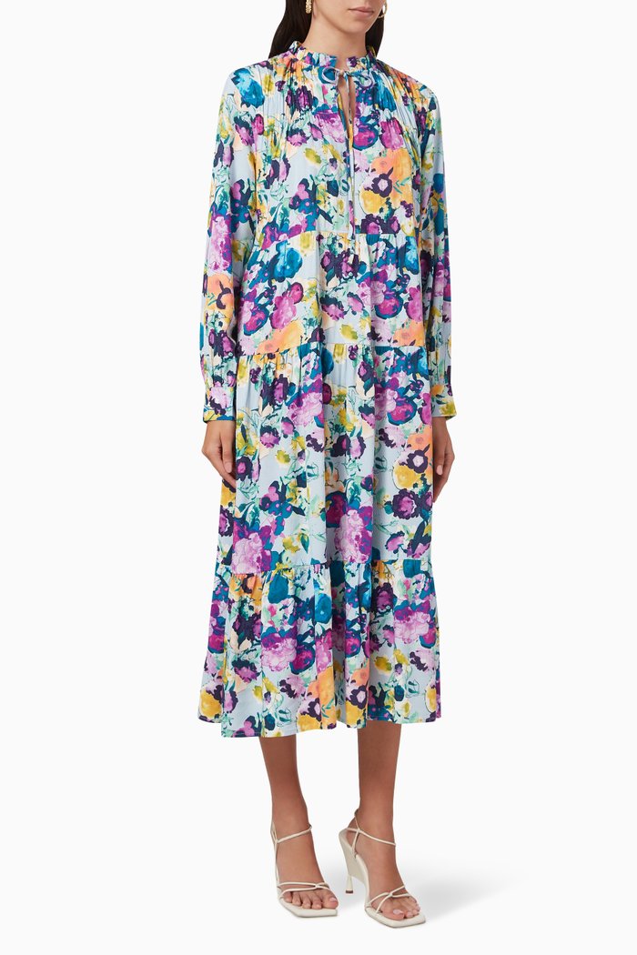 

Annina Midi Dress in Viscose, Multicolour