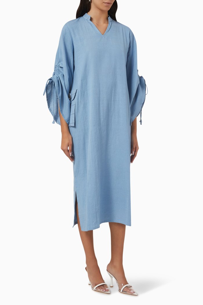 

Sophie Drawstring Sleeve Tunic, Blue