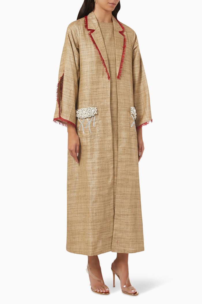 

Rihanna Jacket Abaya Co-ord, Neutral