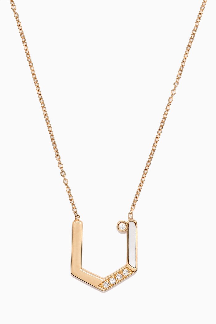 

28 Initial Diamond Necklace in 18kt Yellow Gold
