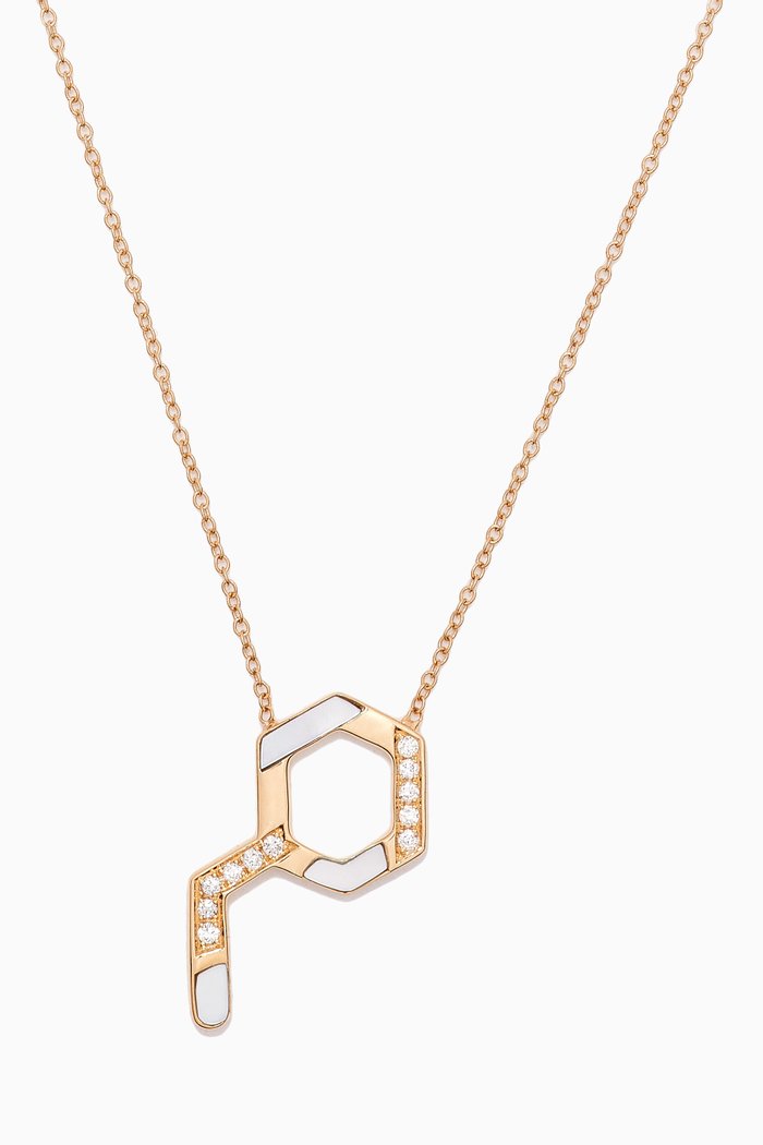 

28 Initial Diamond Necklace in 18kt Yellow Gold