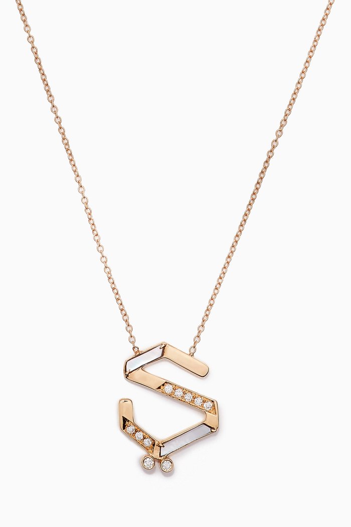 

28 Initial Diamond Necklace in 18kt Yellow Gold