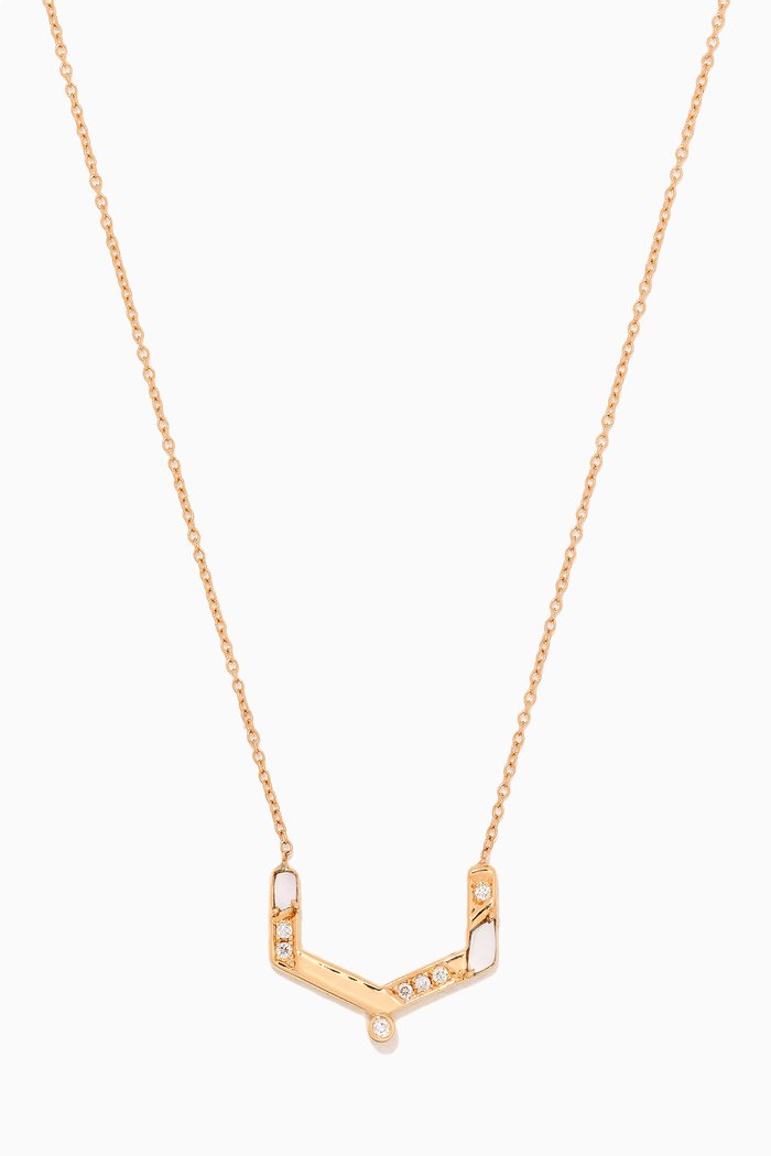 

28 Initial Diamond Necklace in 18kt Yellow Gold