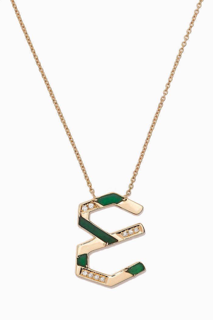 

28 Initial Diamond Necklace in 18kt Yellow Gold