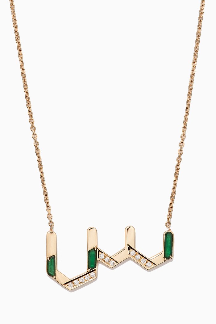 

28 Initial Diamond Necklace in 18kt Gold