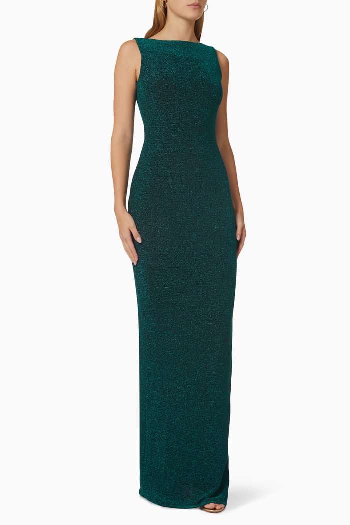 

Drew Gown in Lurex, Green