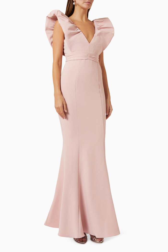 

Marie Gown in Stretch Crêpe, Pink