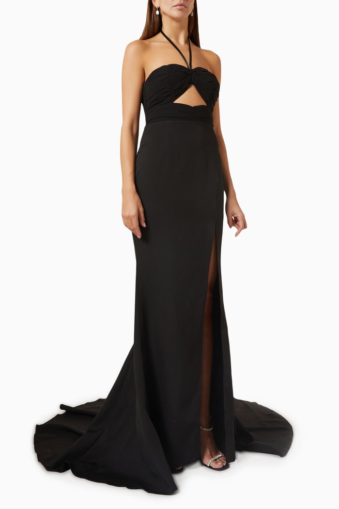 

Paityn Gown in Crêpe, Black