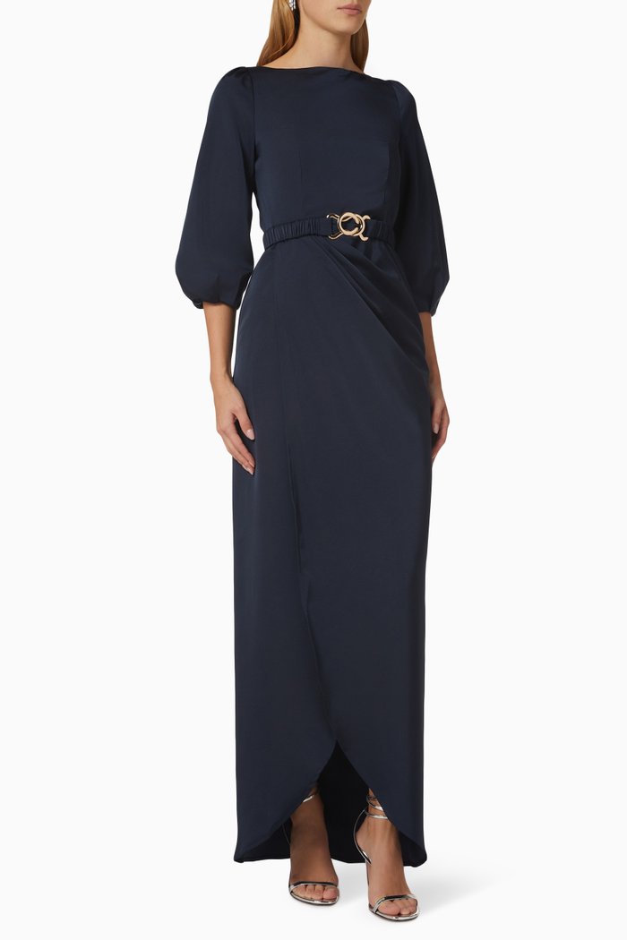 

Magdalena Gown in Satin, Blue
