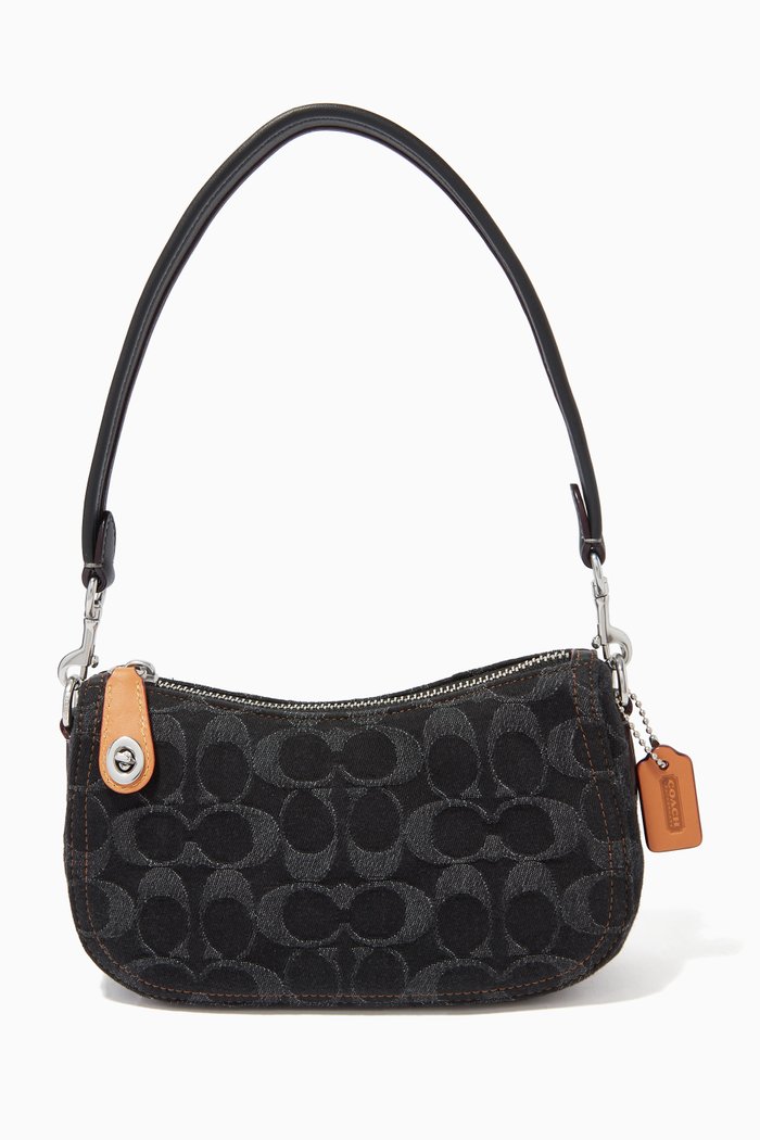 

Swinger 20 Shoulder Bag in Signature Denim, Black