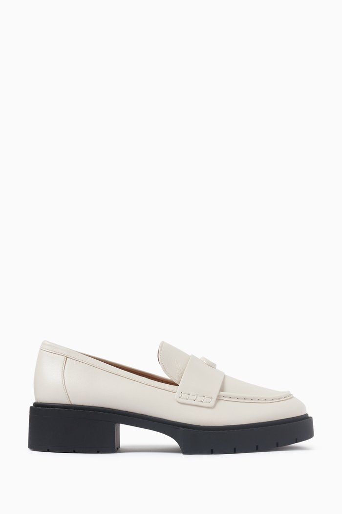 

Leah Loafers in Leather, White