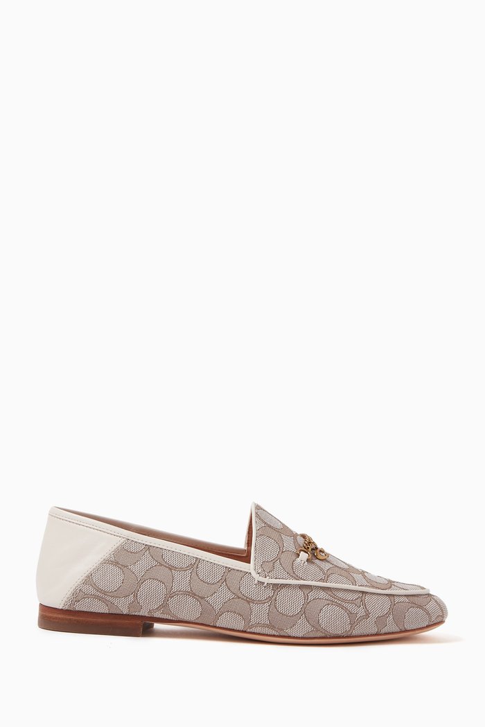 

Hanna Loafers in Signature Jacquard, Neutral
