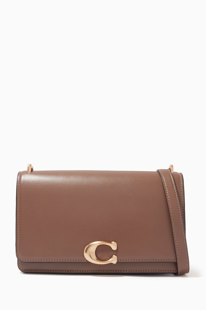 

Bandit Shoulder Bag in Leather, Grey