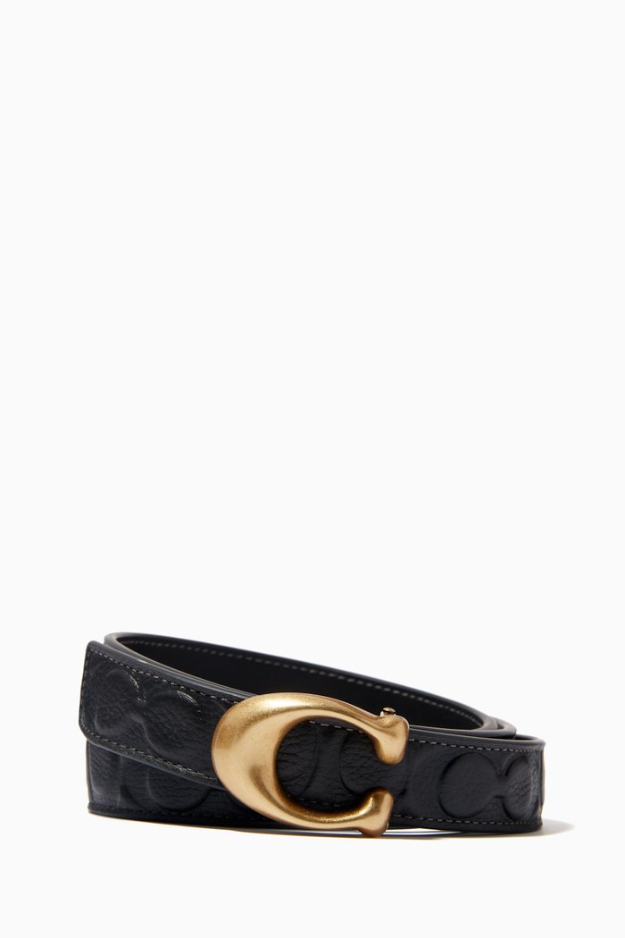 

Signature Buckle Reversible Belt, 25mm, Black