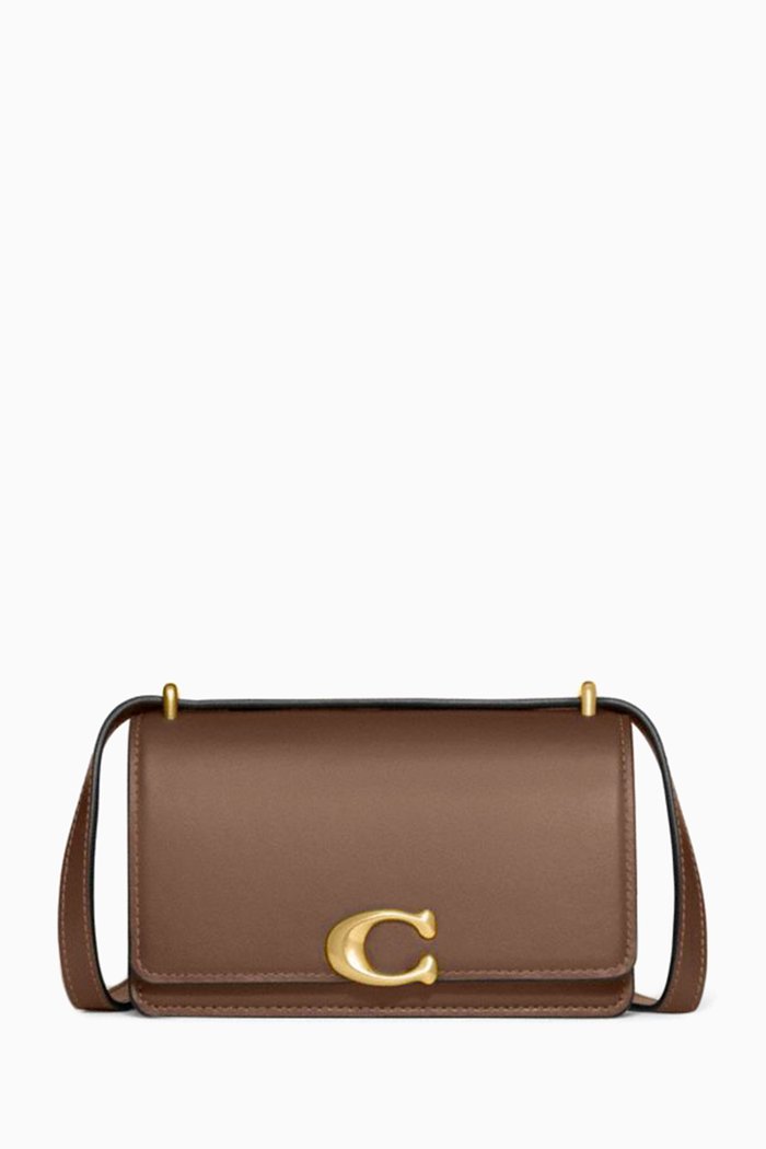 

Bandit Crossbody Bag in Leather, Grey