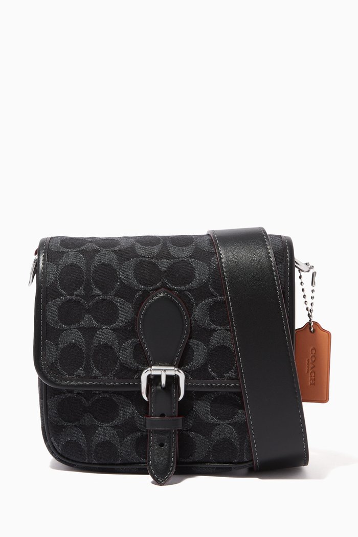 

Frankie 18 Crossbody Bag in Signature Denim, Black